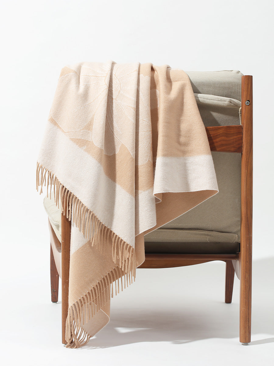 Cashmere Reversible Jacquard Throw