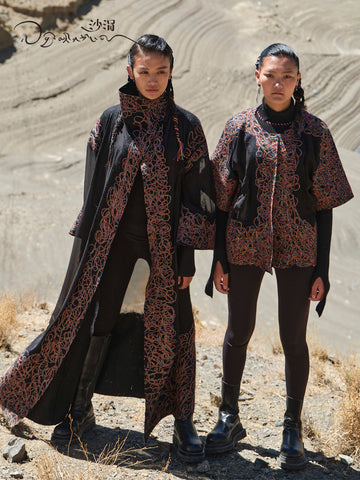 Women's handcrafted felt cashmere coat