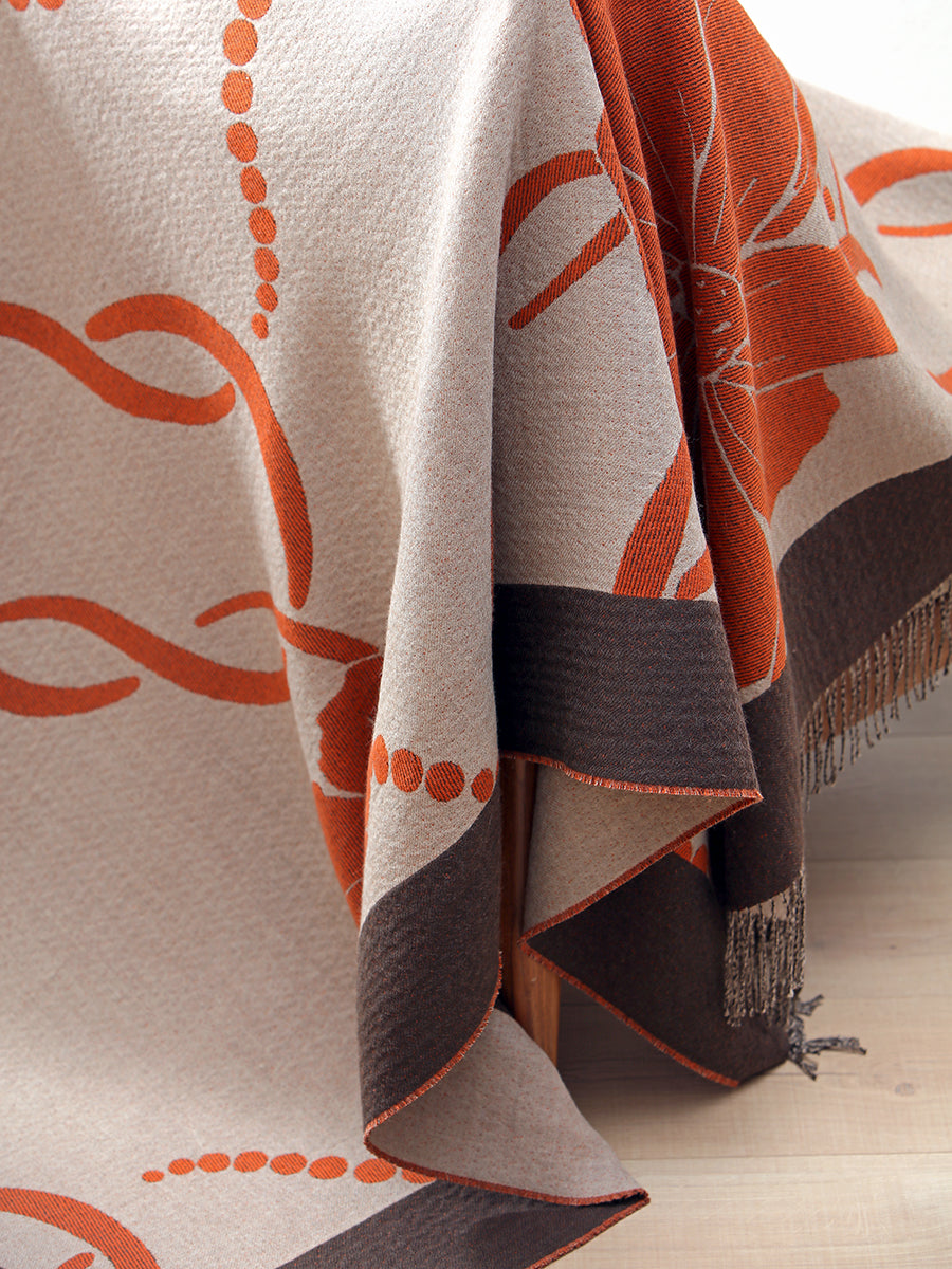 Cashmere and yak wool throw