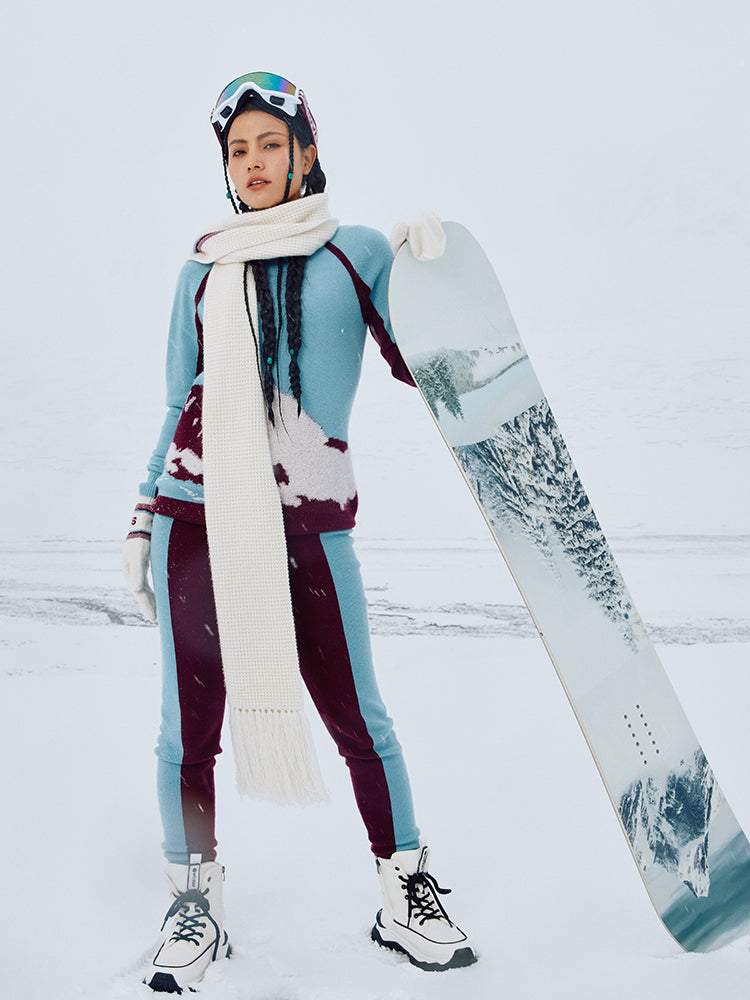 [Snow-Mountain Collection] Cashmere Turtleneck Raglan-Sleeve Pullover for Women