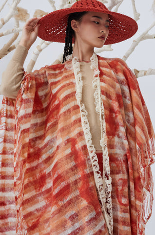 Handcrafted cashmere felt shawl