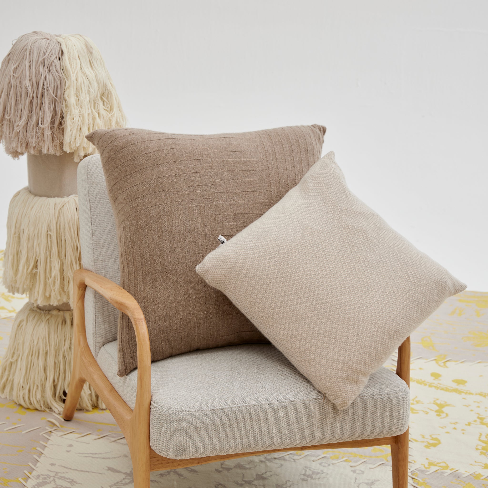 Cashmere square cushion